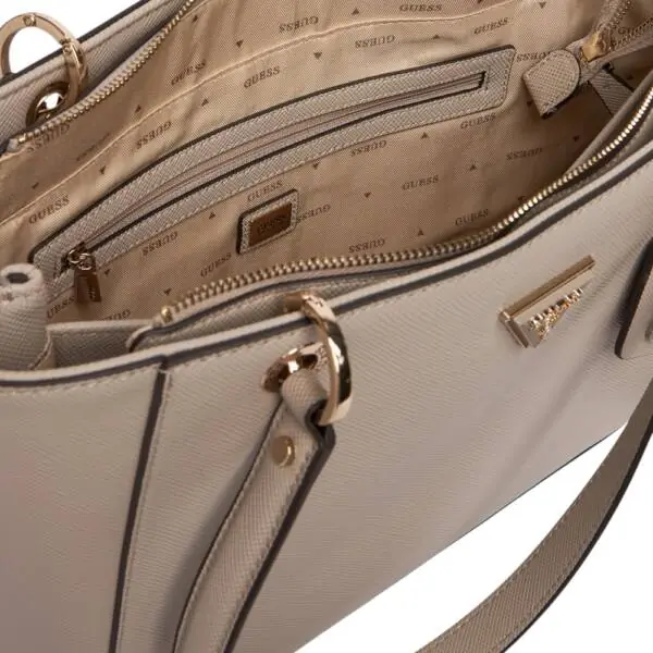 Guess - Γυναικεία Τσάντα Ώμου/Χειρός Noelle II HWZG9672250-TAU Μπεζ HWZG9672250-TAU