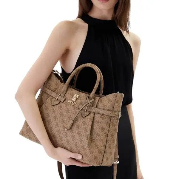 Guess - Γυναικεία Τσάντα Ώμου/Χειρός Yesba HWSG7833070-LTL Μπεζ HWSG7833070-LTL