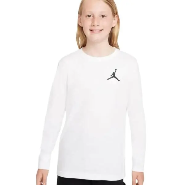 Jordan - Παιδική Μακρυμάνικη Μπλούζα Jdb Jumpman Air 95A903-001 Λευκό