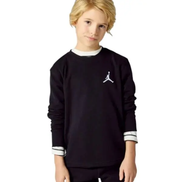 Jordan - Παιδική Μπλούζα Jdb Mj Essentials Ft Crew 95C578-023 Μαύρο