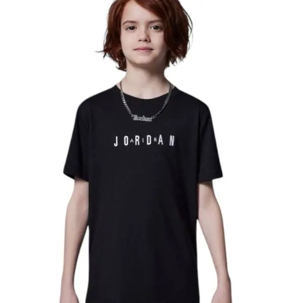 Jordan - Παιδική Μπλούζα T-Shirt Jdb Mj Wordmark 95D634-023 Μαύρο