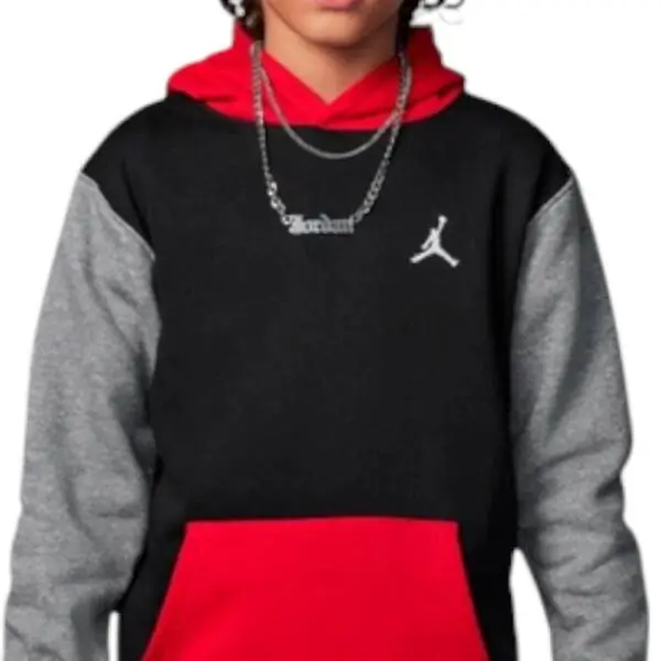 Jordan - Παιδική Μπλούζα Με Κουκούλα Brooklyn 95D392-KR5 Μαύρο 95D392-KR5