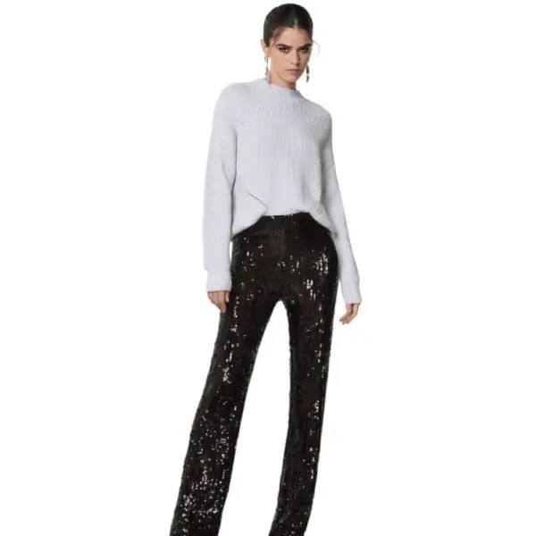 Patrizia Pepe - Γυναικείο Πουλόβερ Ribbed sweater 2K0214-K9O3A-W356 Λευκό 2K0214-K9O3A-W356