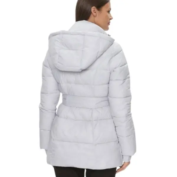 Patrizia Pepe - Γυναικείο Χειμωνιάτικο Μπουφάν Long hooded down jacket 2O0122-A9M1-W356 Λευκό 2O0122-A9M1-W356