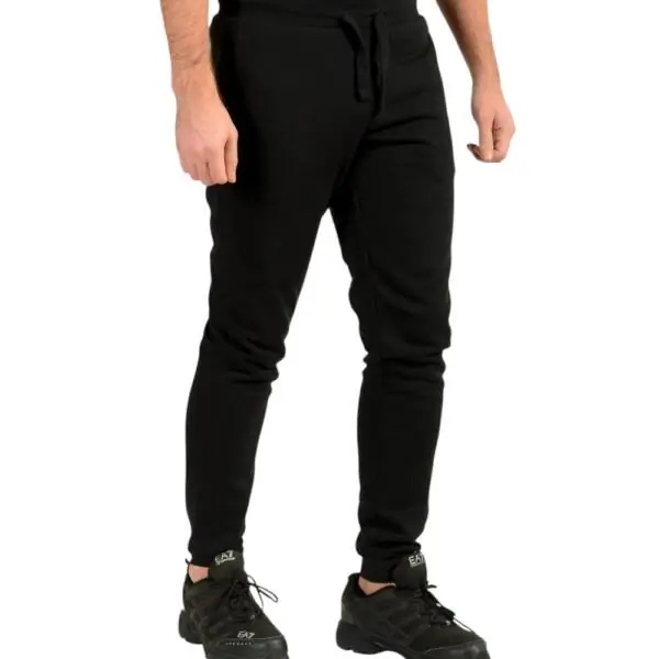 Sergio Tacchini - Ανδρικό Παντελόνι Φόρμας Iconic Cuffed Regular Fit 103-10009-0002 Μαύρο 103-10009-0002