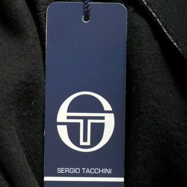 Sergio Tacchini - Ανδρικό Παντελόνι Φόρμας Iconic Cuffed Regular Fit 103-10009-0002 Μαύρο 103-10009-0002