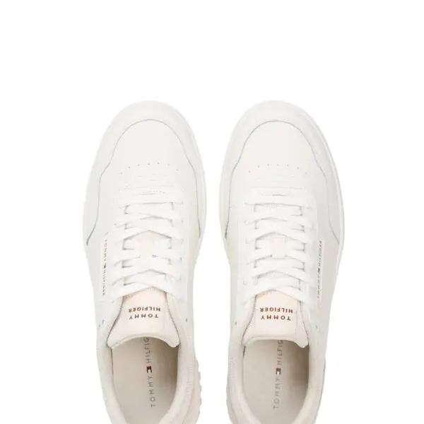 Tommy Hilfiger - Ανδρικά Sneakers Th Basket Core Lite Lth/Suede FM0FM05714-Z00 Λευκό Εκρού FM0FM05714-Z00