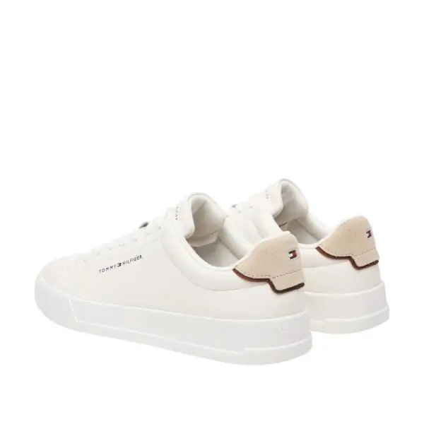 Tommy Hilfiger - Ανδρικά Sneakers Th Court Lth Detail Ess FM0FM05367-0LE Λευκό FM0FM05367-0LE