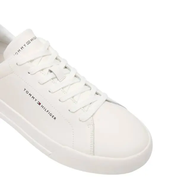 Tommy Hilfiger - Ανδρικά Sneakers Th Court Lth Detail Ess FM0FM05367-0LE Λευκό FM0FM05367-0LE