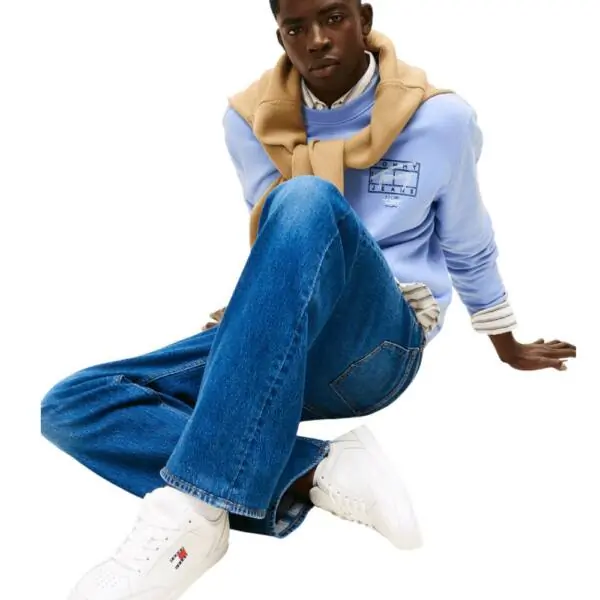 Tommy Hilfiger - Ανδρικά Sneakers Tjm Cupsole Long Lace Leather EM0EM01707-YBL Λευκό EM0EM01707-YBL