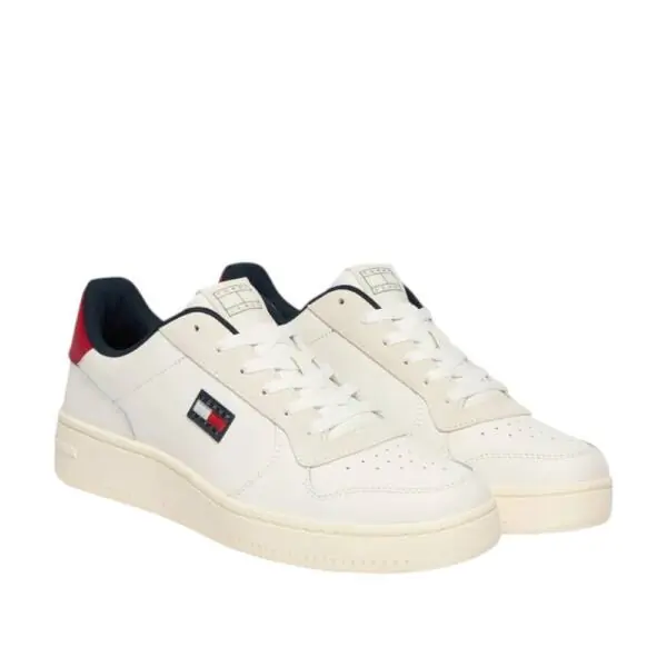 Tommy Hilfiger - Ανδρικά Sneakers Tjm Retro Basket EM0EM01681-YBL Λευκό/Κόκκινο EM0EM01681-YBL