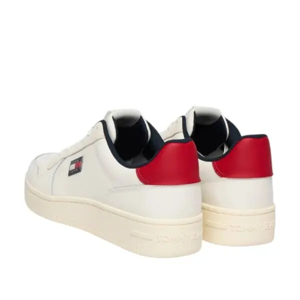 Tommy Hilfiger - Ανδρικά Sneakers Tjm Retro Basket EM0EM01681-YBL Λευκό/Κόκκινο EM0EM01681-YBL