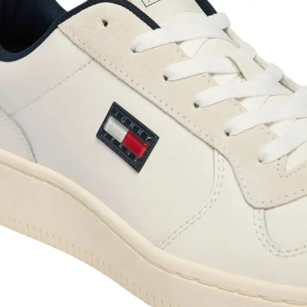 Tommy Hilfiger - Ανδρικά Sneakers Tjm Retro Basket EM0EM01681-YBL Λευκό/Κόκκινο EM0EM01681-YBL