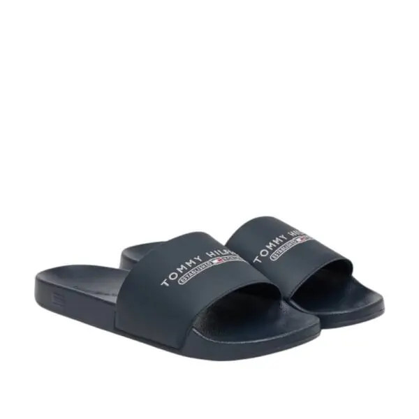 Tommy Hilfiger - Ανδρικές Παντόφλες Raised Pool Slide FM0FM05761-DW5 Μπλε Σκούρο FM0FM05761-DW5