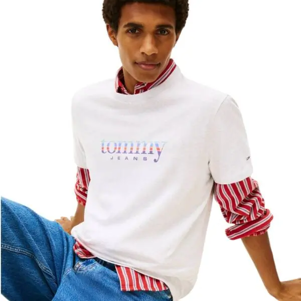 Tommy Hilfiger - Ανδρικό T-Shirt Entry Dna Slim Fit DM0DM22333-P08 Γκρι DM0DM22333-P08