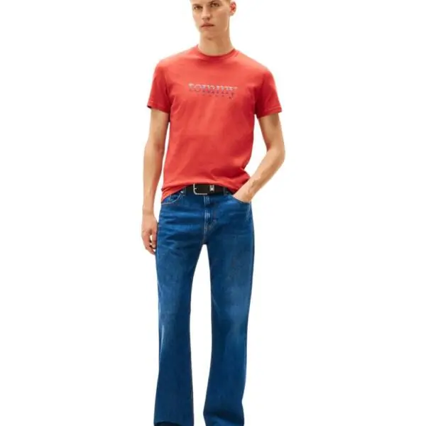 Tommy Hilfiger - Ανδρικό T-Shirt Entry Dna Slim Fit DM0DM22333-XL0 Κόκκινο DM0DM22333-XL0