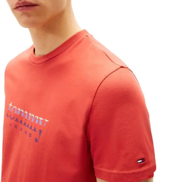 Tommy Hilfiger - Ανδρικό T-Shirt Entry Dna Slim Fit DM0DM22333-XL0 Κόκκινο DM0DM22333-XL0