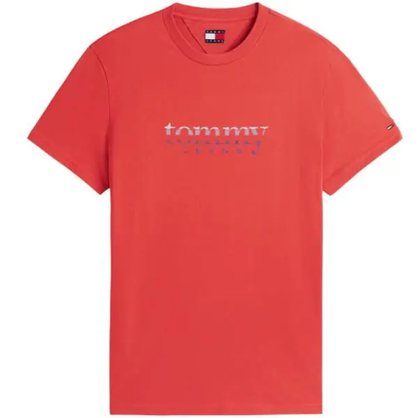 Tommy Hilfiger - Ανδρικό T-Shirt Entry Dna Slim Fit DM0DM22333-XL0 Κόκκινο DM0DM22333-XL0