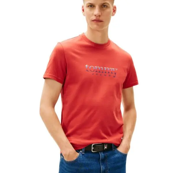 Tommy Hilfiger - Ανδρικό T-Shirt Entry Dna Slim Fit DM0DM22333-XL0 Κόκκινο