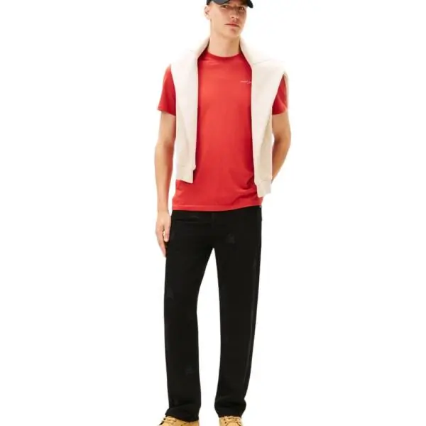 Tommy Hilfiger - Ανδρικό T-shirt Linear Chest Slim Fit DM0DM21780-XL0 Κόκκινο DM0DM21780-XL0