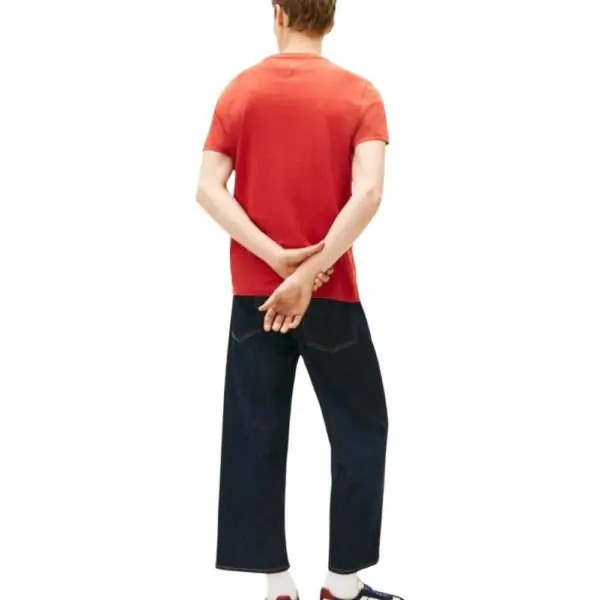 Tommy Hilfiger - Ανδρικό T-shirt Th Essential Flag Tee Regular Fit DM0DM20740-XL0 Κόκκινο DM0DM20740-XL0