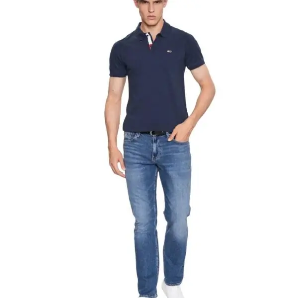 Tommy Hilfiger - Ανδρικό Κοντομάνικο Polo Placket Slim Fit DM0DM15370-C87 Μπλε Ναυτικό DM0DM15370-C87