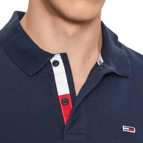 Tommy Hilfiger - Ανδρικό Κοντομάνικο Polo Placket Slim Fit DM0DM15370-C87 Μπλε Ναυτικό DM0DM15370-C87