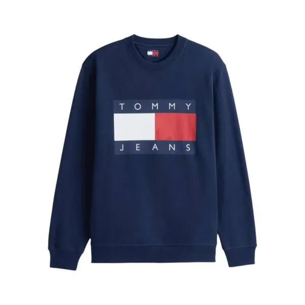 Tommy Hilfiger - Ανδρικό Φούτερ Big Flag Regular Fit DM0DM22643-C1G Μπλε Σκούρο DM0DM22643-C1G