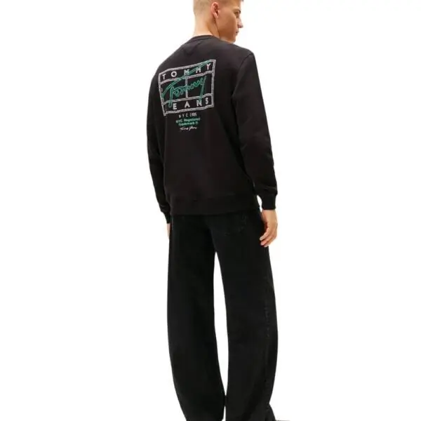 Tommy Hilfiger - Ανδρικό Φούτερ Tjm Entry Dna Play Regular Fit DM0DM22366-BDS Μαύρο DM0DM22366-BDS