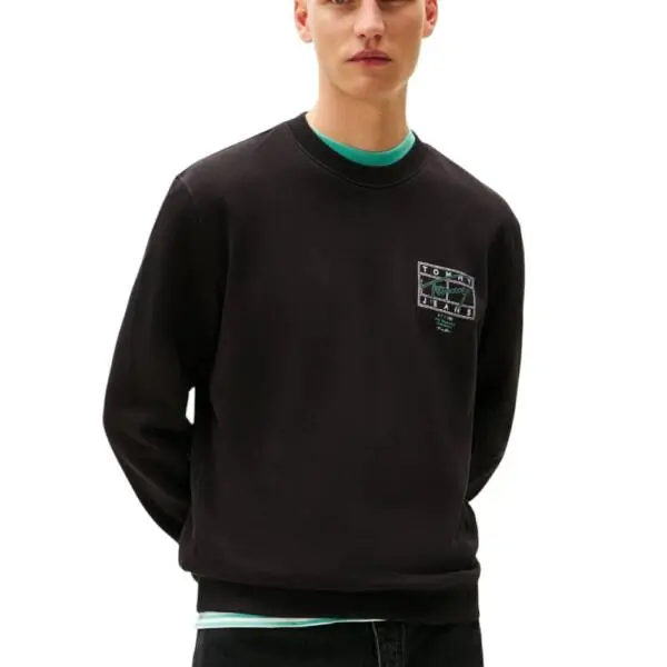 Tommy Hilfiger - Ανδρικό Φούτερ Tjm Entry Dna Play Regular Fit DM0DM22366-BDS Μαύρο