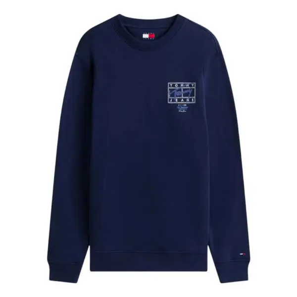 Tommy Hilfiger - Ανδρικό Φούτερ Tjm Entry Dna Play Regular Fit DM0DM22366-C1G Μπλε Σκούρο DM0DM22366-C1G