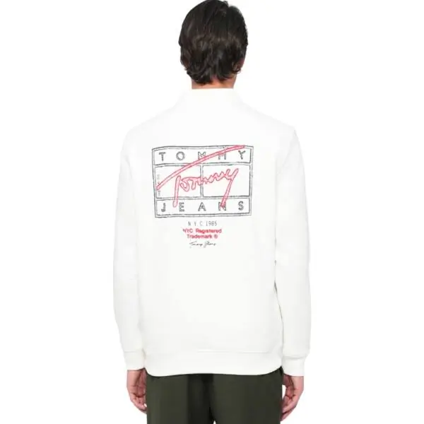 Tommy Hilfiger - Ανδρικό Φούτερ Tjm Entry Dna Play Regular Fit DM0DM22366-YBL Λευκό DM0DM22366-YBL