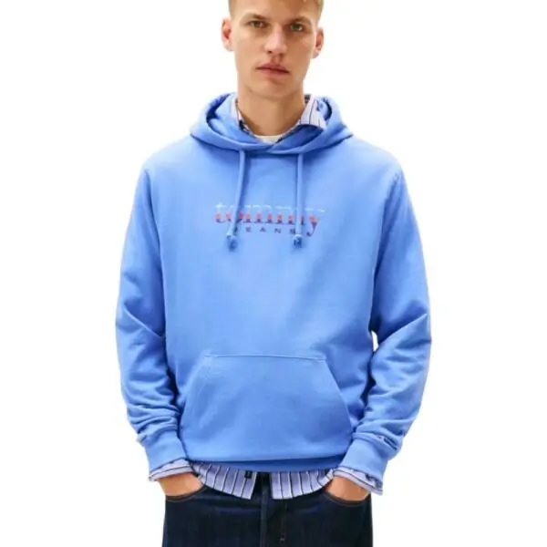 Tommy Hilfiger - Ανδρικό Φούτερ με Κουκούλα Terry DM0DM22642-C58 Μπλε