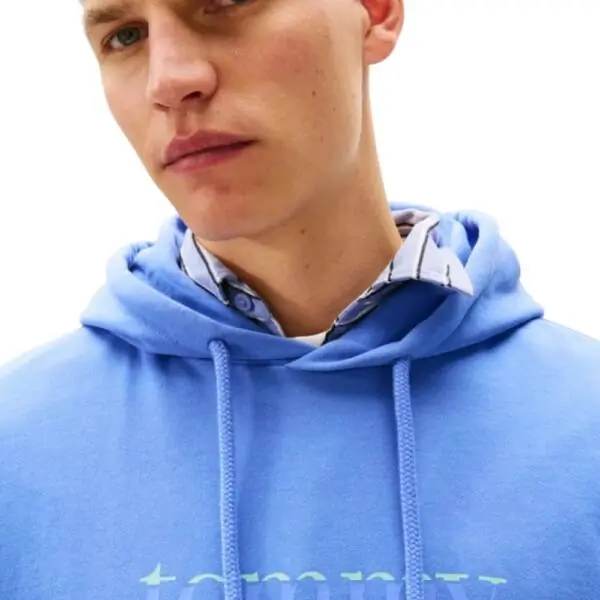 Tommy Hilfiger - Ανδρικό Φούτερ με Κουκούλα Terry DM0DM22642-C58 Μπλε DM0DM22642-C58