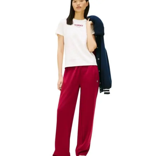 Tommy Hilfiger - Γυναικείο T-shirt Essential Logo 2 Regular Fit DW0DW21842-YBL Λευκό DW0DW21842-YBL