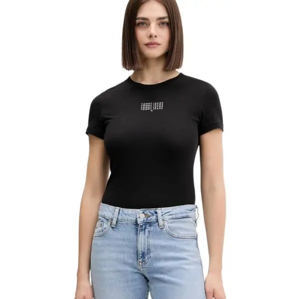 Tommy Hilfiger - Γυναικείο T-shirt Essential Regular Fit DW0DW21841-BDS Μαύρο