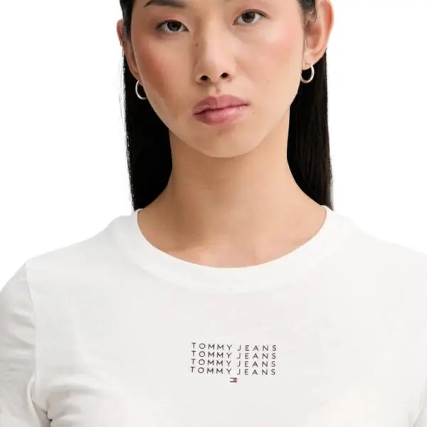 Tommy Hilfiger - Γυναικείο T-shirt Essential Regular Fit DW0DW21841-YBL Λευκό DW0DW21841-YBL