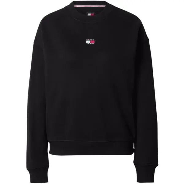 Tommy Hilfiger - Γυναικείο Φούτερ Badge Loose Fit DW0DW17325-BDS Μαύρο DW0DW17325-BDS