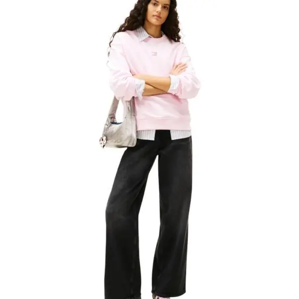 Tommy Hilfiger - Γυναικείο Φούτερ Badge Loose Fit DW0DW17325-TOG Ροζ