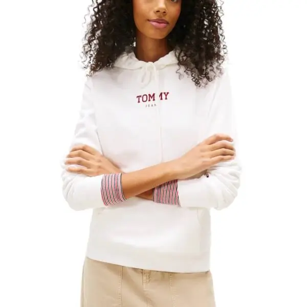 Tommy Hilfiger - Γυναικείο Φούτερ Tjw Essential Logo Regular Fit DW0DW21921-YBL Λευκό