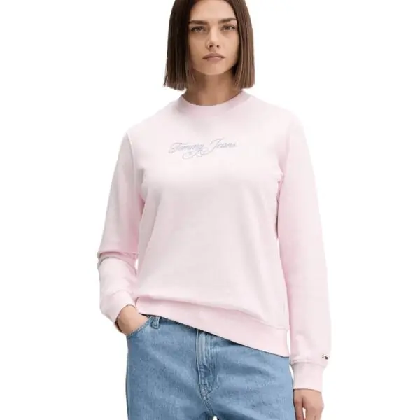 Tommy Hilfiger - Γυναικείο Φούτερ Tjw Essential Logo Regular Fit DW0DW21922-TOG Ροζ