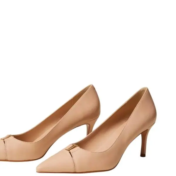 Twinset - Γυναικείες Γόβες Mid Heel Leather Court 261TCP032-00867 Ροζ 261TCP032-00867