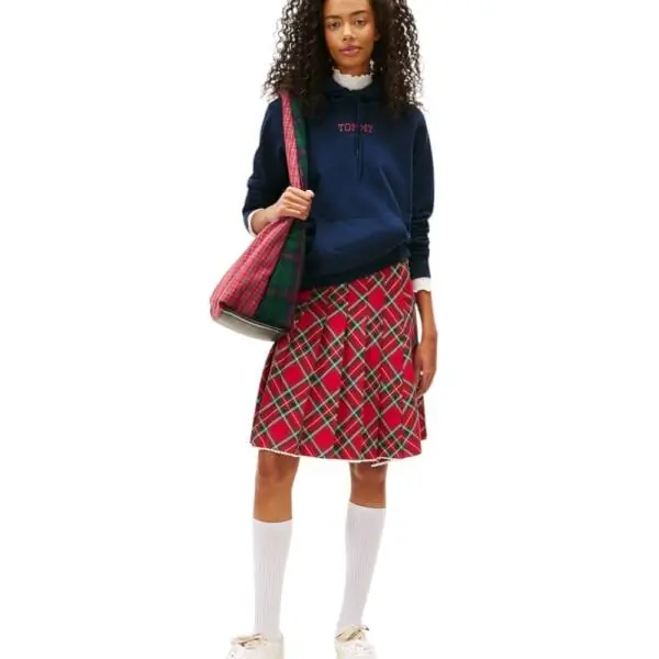 Tommy Hilfiger - Γυναικείο Φούτερ Tjw Essential Logo Regular Fit DW0DW21921-C1G Μπλε Σκούρο DW0DW21921-C1G