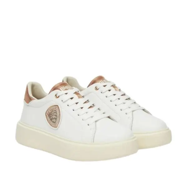 Blauer - Γυναικεία Sneakers Venus 01 Sat S5VENUS01SAT-WHINUD Λευκό/Nude S5VENUS01SAT-WHINUD