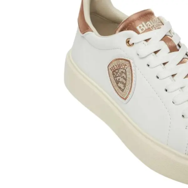 Blauer - Γυναικεία Sneakers Venus 01 Sat S5VENUS01SAT-WHINUD Λευκό/Nude S5VENUS01SAT-WHINUD