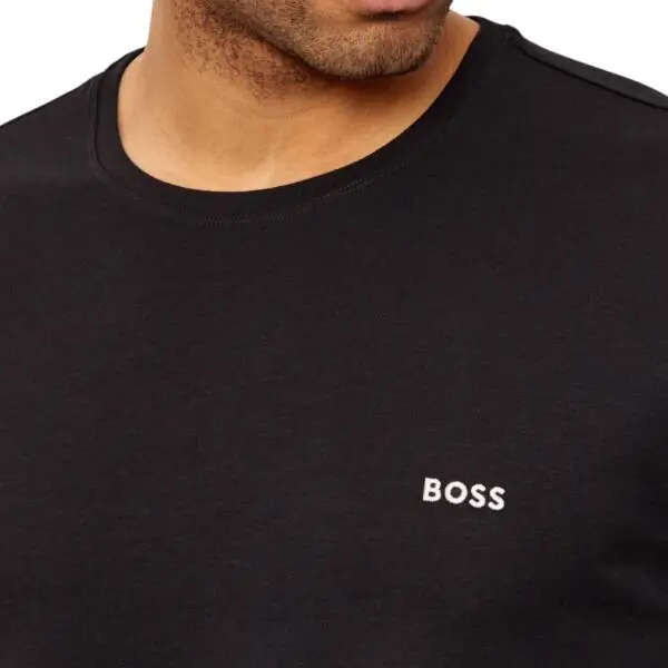 Boss - Ανδρική Μακρυμάνικη Μπλούζα Mix & Match 50515390-001 Μαύρο 50515390-001