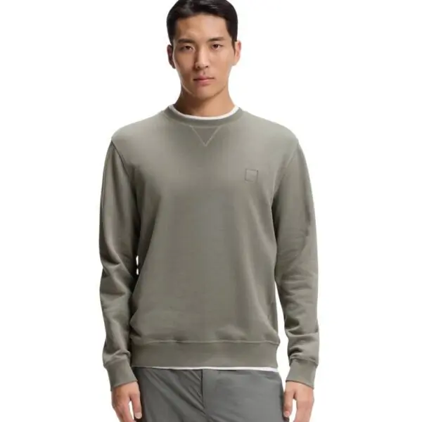 Boss - Ανδρικό Φούτερ Westart Cotton Terry 50509323-076 Γκρι