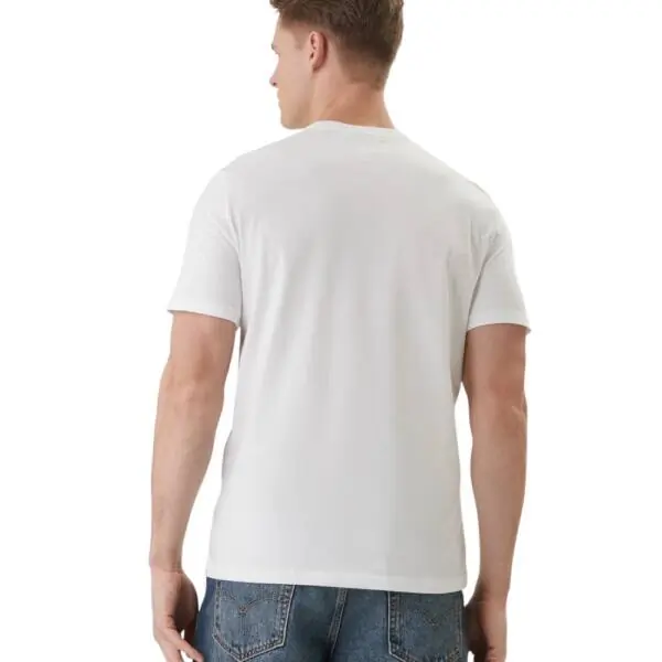 Calvin Klein - Ανδρικό T-shirt Micro Monologo Classic Regular Fit LV04RF278G-YAF Λευκό LV04RF278G-YAF