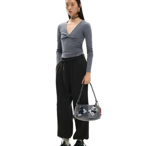 Desigual - Γυναικεία Τσάντα Mickey Kiss Naron 26SAXD18-2060 Γκρι 26SAXD18-2060