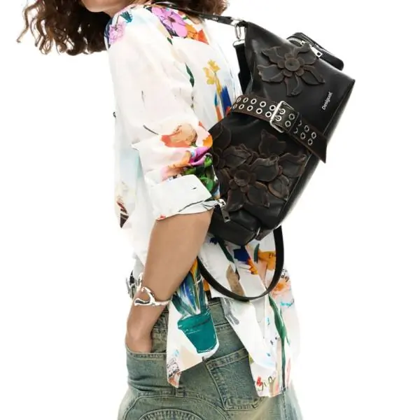 Desigual - Γυναικεία Τσάντα Ώμου Curio Choco New Banana 26SAXP98-6009 Καφέ 26SAXP98-6009